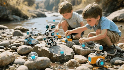 Magnetic Cobblestone Robotics: Where Geology meets Childhood STEM